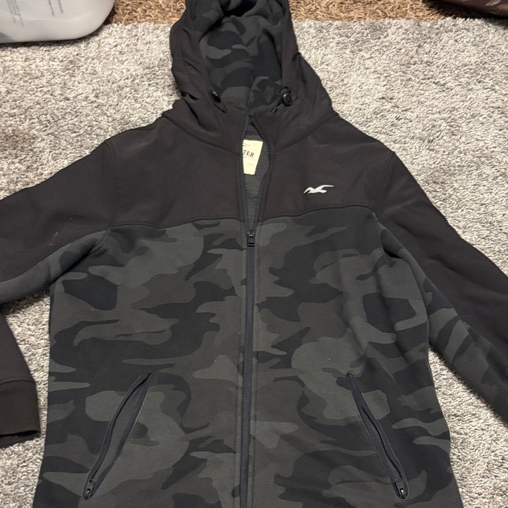Hollister Brown and Black Hoodie